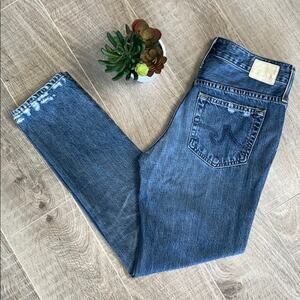 AG ADRIANO GOLDSCHMIED The Beau Slouchy Distressed Skinny Jeans Women's